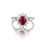 Birks Ruby And Diamond White Gold Cocktail Ring