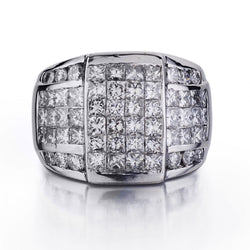8.00 Carat Total Princess & Brilliant Cut Diamond Band