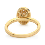 Round Brilliant Cut Diamond Micro-Pavé Cluster Gold Ring