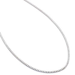 12.25 Carat Round Brilliant Cut Diamond Long Tennis Necklace