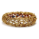 "Kutchinsky" Yellow Gold Sapphire & Diamond Bangle. 91 Grams
