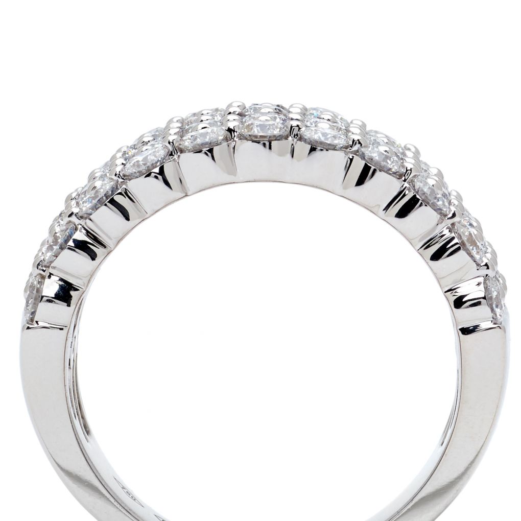 7 Row Wide Diamond And Sapphire Alternating Band – Van Rijk