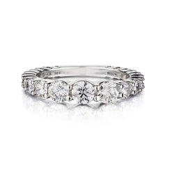 2.00 Carat Total Round Brilliant Cut Diamond Tapering Eternity Band
