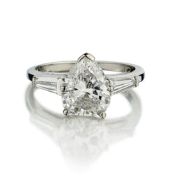 2.25 Carat Pear-Shaped Diamond Platinum Engagement Ring