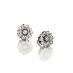 Tiffany & Co. Enchanted Collection Platinum Diamond Halo Earrings