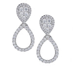 Four-In-One Pear-Shaped Stud Diamond Earrings