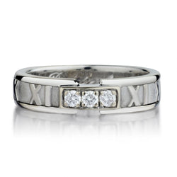 Tiffany & Co. 18KT White Gold And Diamond Atlas Band