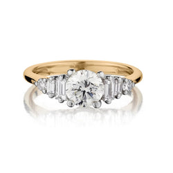 0.81 Carat Round Brilliant Cut Diamond Engagement Ring