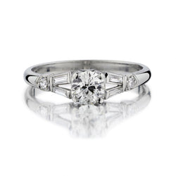 0.45 Carat Old-European Cut Diamond Vintage Engagement Ring