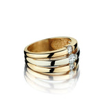 0.50 Carat Total Weight Round Brilliant Cut Diamond 3 Row Band