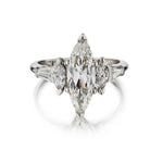 1.95 Carat Marquise Cut Diamond & Sidestones Platinum Ring