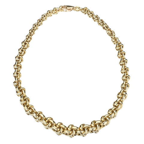 Birks 14KT Yellow Gold Tapering Knot-Design Unique Necklace