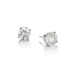 3.57 total carat weight  Carat Round Brilliant Cut Diamond Stud WG Earrings