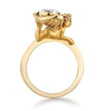 Carrera Y Carrera Baby Cupid Blue Topaz 18KT Yellow Gold Ring