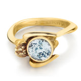 Carrera Y Carrera Baby Cupid Blue Topaz 18KT Yellow Gold Ring