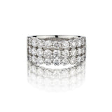 2.55 Carat Total Weight Round Brilliant Cut Diamond Wide Band