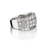 2.55 Carat Total Weight Round Brilliant Cut Diamond Wide Band