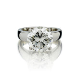 Birks 6.05 Carat Round Brilliant Cut Diamond Platinum Solitaire Ring