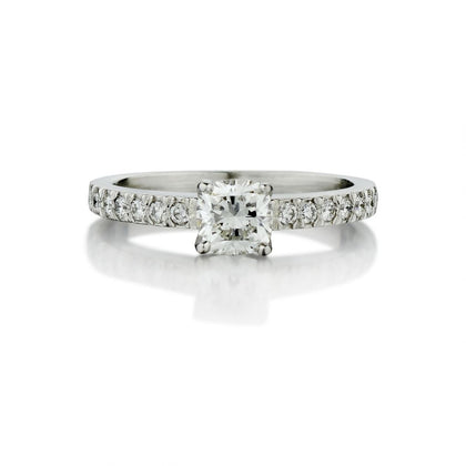 Tiffany & Co. 0.53 Carat Cushion-Cut Diamond "Novo collection" Square Ring