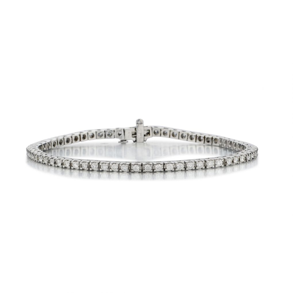 Ladies 14kt White Gold Diamond Tennis Bracelet.2.00ct Tw