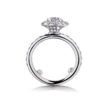 0.80 Carat Round Brilliant Cut Diamond Halo-Set Ring