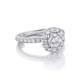 0.80 Carat Round Brilliant Cut Diamond Halo-Set Ring