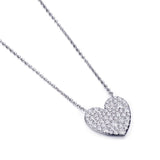 Tiffany & Co. Metro Collection White Gold Floating Heart Necklace