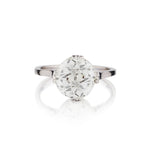 2.82 Carat Old-Mine Cut Diamond Platinum Solitaire Engagement Ring