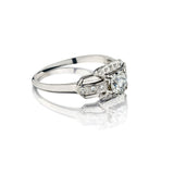 0.50 Carat Old-European Cut Diamond Art Deco Diamond Ring
