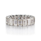 7.68 Carat Total Weight Emerald-Cut Diamond Eternity Band
