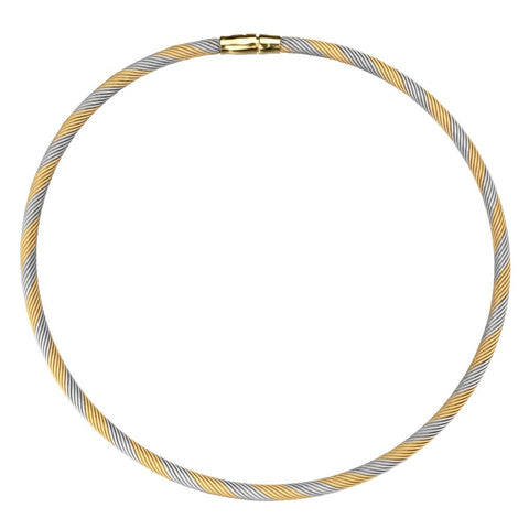H. Stern 18KT White Gold & Yellow Gold Woven Rope Choker Necklace