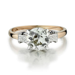 1.38 Carat Old-European Cut Diamond Vintage Engagement Ring