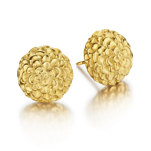 Tiffany & Co. 18KT Yellow Gold Floral Design Stud Earrings
