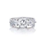 1.55 Carat Round Brilliant Cut Diamond White Gold 3 Stone Ring