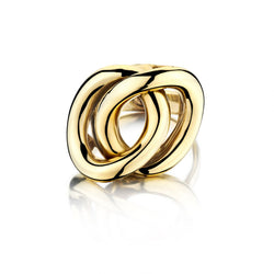 18KT Yellow Gold Italian-Made Contemporary Ring