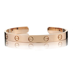 Cartier Love Cuff in 18kt Rose Gold. Size 16