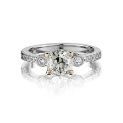 1.36 Carat Old-European Cut Diamond Engagement Ring