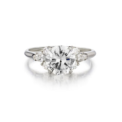 1.60 Carat Round Brilliant Cut Diamond WG Engagement Ring