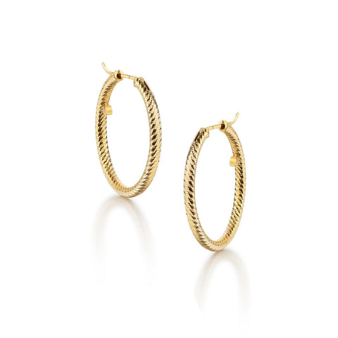 Roberto Coin 18KT Yellow Gold Primavera Hoop Earrings