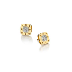 Roberto Coin 18KT Yellow Gold Pois Mois Diamond Stud Earrings