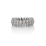 0.70 Carat Total Round Brilliant Cut Diamond Marquise Style Band