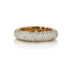 Ladies 18kt Y/G Diamond Pave' Ring . 1.40ct Tw Brilliant Cut Diamonds