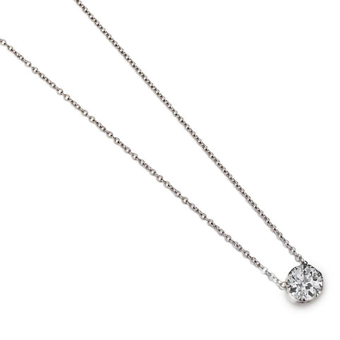 2.45 Carat Old-European Cut Diamond Solitaire Pendant Necklace