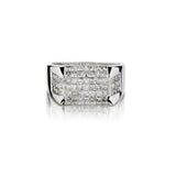 2.50 Carat Total Princess Cut Diamond Invisibly-Set Men's Ring