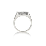 2.50 Carat Total Princess Cut Diamond Invisibly-Set Men's Ring