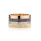 Boucheron Quatre Tri-Color Gold And PVD Unisex Ring