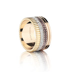 Boucheron Quatre Tri-Color Gold And PVD Unisex Ring