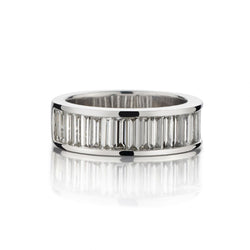 1.92 Carat Baguette Cut Diamond Half-Way Wedding Band