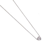 1.40 Carat Total Weight Heart-Shaped Diamond Pave Pendant Necklace