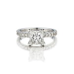 1.86 Carat Princess Cut Diamond White Gold Engagement Ring